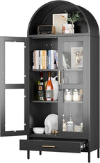 Metal Arched Display Cabinet by GANGMEIMENTALSTORAGECABINET