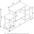 Furinno Turn-N-Tube No Tools Entertainment Center, Round Square Corner - Image 3
