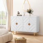 HLR 48'' Buffet Cabinet with 4 Doors and Shelves, Modern Credenza Storage - Image 6