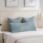 Fancy Homi Set of 2 Light Blue Decorative Throw Pillow Covers 20x20 Inch - Image 5