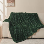 NEWCOSPLAY Fleece Ribbed Cozy Throw Blanket - Image 8