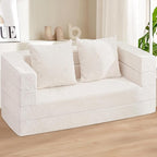 Futon Sofa Bed with Pillow, 3-in-1 Sleeper Sofa Bed with Removable Cover - Image 2