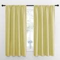 NICETOWN Kitchen Curtains, Short Blackout Drapes, Paler Yellow, Thermal by NICETOWN