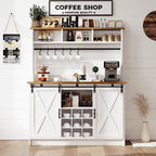 4ever2buy Farmhouse Coffee Bar Cabinet - Image 8