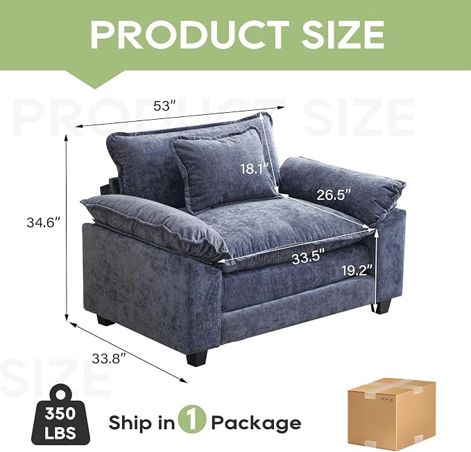 Oprisen Modular Sectional Sofa, Comfy Cloud Couch Sectional Sofa, Chenille Sofa - Image 2