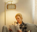 eyassi Arc Floor Lamp with 3 Color Temperatures, LED Gold Floor Lamp with - Image 8