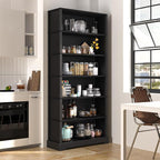 TVU 6-Tier Wooden Bookshelf, 77.2" Tall Farmhouse Style Open Bookcase, 31.5" W - Image 7