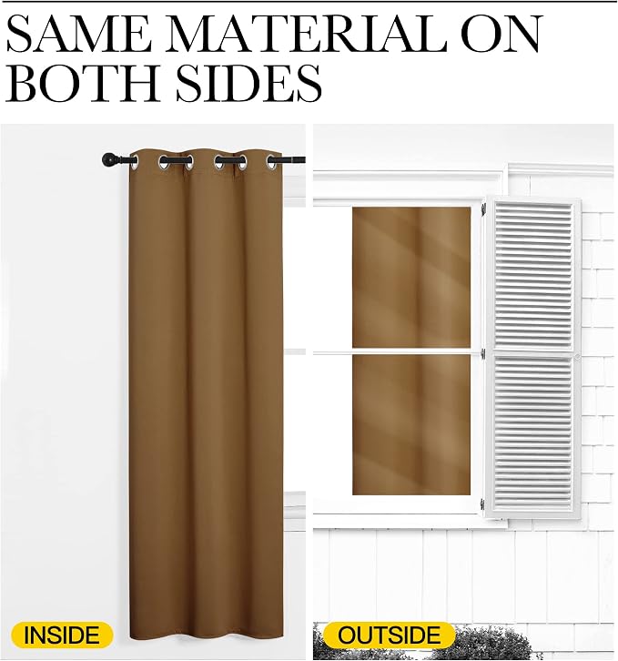 NICETOWN Sleek Blackout Curtains 63 inches Length - Image 6