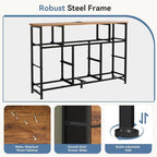 DUMOS TV Stand Dresser with 8 Fabric Drawers and Open Shelves, LED - Image 5