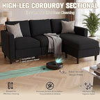 JAMFLY Sectional Sofa for Living Room, 3-Seat Reversible Couch - Image 6