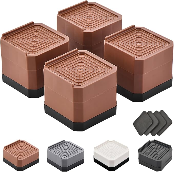 EclatBain Bed Risers Furniture Risers Heavy-Duty Rectangular Adjustable Block by Unknown
