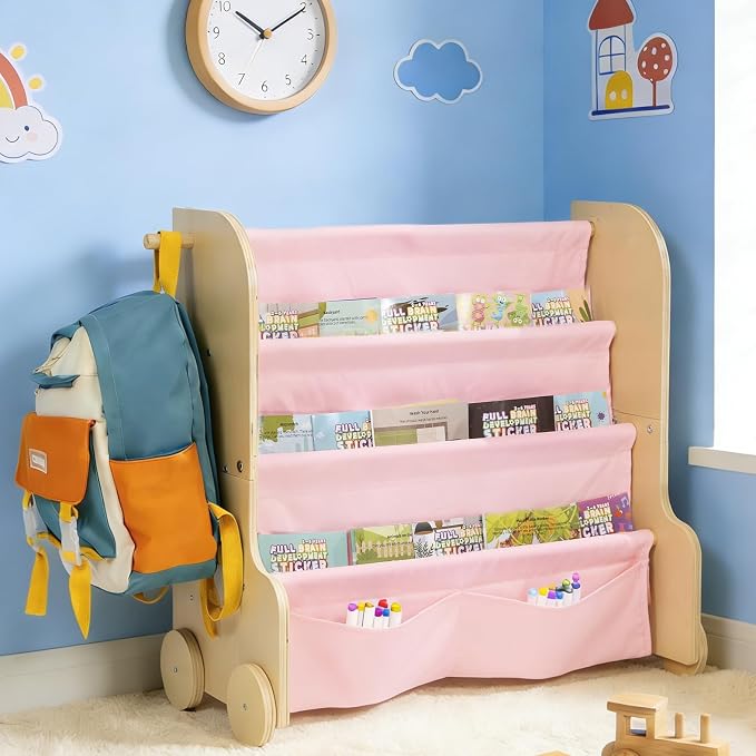 WONFUlity 4-Tier Kids Bookshelf, Book Shelf by WONFUlity