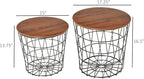 HOMCOM End Tables Set of 2, Nesting Tables - Image 3