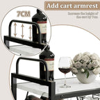 Bar Cart for The Home, 3 Tier Kitchen Carts - Image 4