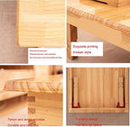 Folding Table, Korean Solid Wood Dining Table/Study Table/Coffee Table/Kang - Image 4