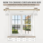 2 Pack Warm Gold Curtain Rods for Windows 28 to 48 Inch 1" Diameter Short Small - Image 8
