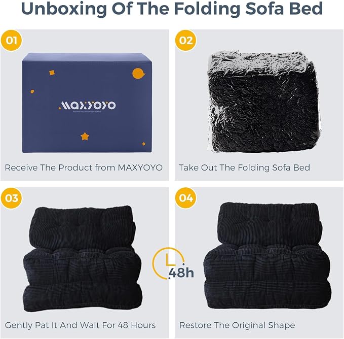 MAXYOYO Folding Sofa Bed, Convertible Sleeper Chair - Image 6