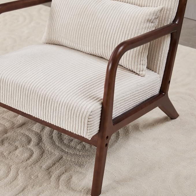 Mid-Century Accent Chair & Coffee Table Set, Vintage Style - Image 8