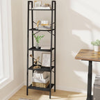 Hzuaneri Ladder Shelf, Bookshelf Bookcase, Freestanding Corner Storage Shelve by Hzuaneri