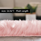 Goolela Pink Area Rug 5x7 Fluffy Fuzzy Furry Rug - Image 3