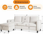 78" Sectional Sofa Couches for Living Room, Convertible L Shaped Couch - Image 2