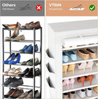 VTRIN Vertical Narrow Shoe Rack Organizer Tall Shoe Rack - Image 6