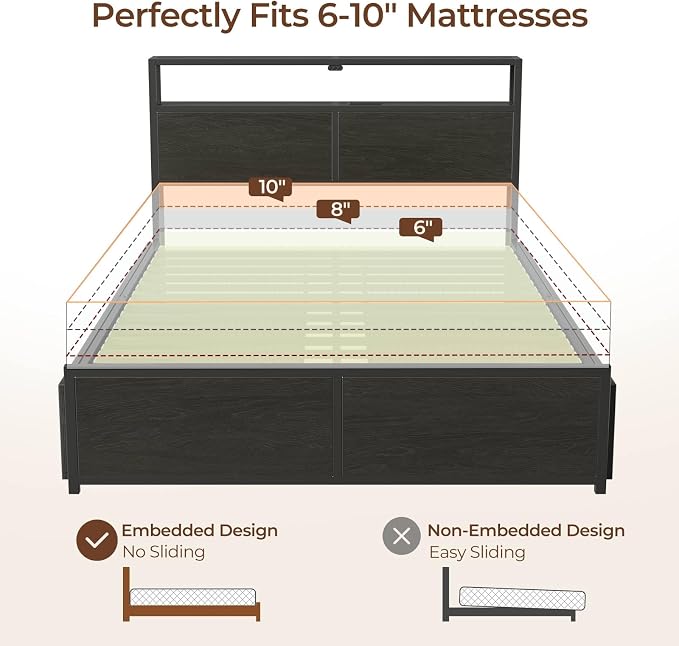 Rolanstar Full Size Bed Frame - Image 7