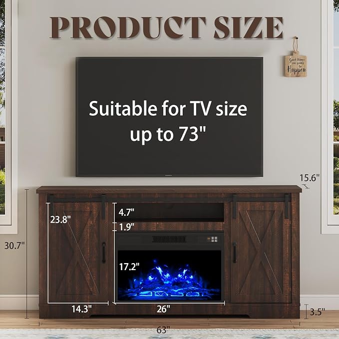 AMERLIFE Fireplace TV Stand - Image 6