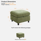 WUTUTUEE 25" Square Storage Ottoman - Image 2