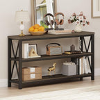 FATORRI Console Table for Entryway, Sofa Tables Behind Couch, Rustic Wood and - Image 6