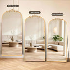 MISSDAY Vintage Baroque Full Length Mirror, Full Metal Frame Stand Up Retro - Image 7