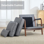 ANJ Mid Century Modern Accent Chair, Lounge Reading Armchair - Image 4
