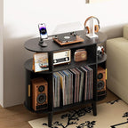 LUVIOHOME Large Round Record Player Stand - Image 5