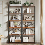 Furologee 6 Tier Book Shelf, Tall Wide Bookshelf, Industrial Open Bookcase - Image 7