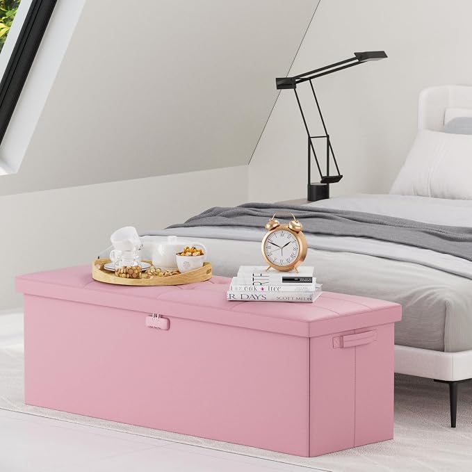 DocSafe Storage Ottoman Bench, Fireproof＆Waterproof Folding Bench - Image 2