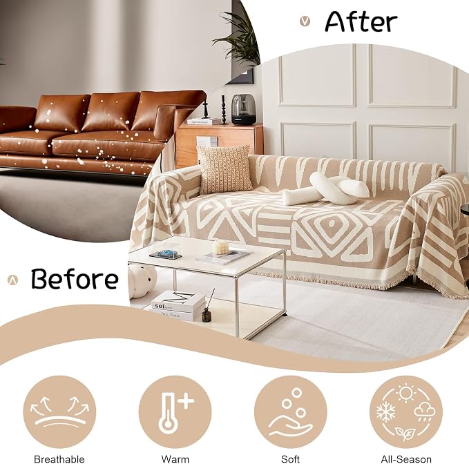 VClife Boho Couch Cover, Washable Sofa Cover - Image 5