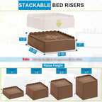 Bed Risers 1 inch, 2 inch, 3 inch, 4 inch Heavy Duty, Adjustable Furniture Riser - Image 2