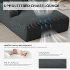 50 Inch Chaise Lounge Chair Indoor, Oversized Corduroy Upholstered Boneless - Image 4