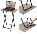 HOOBRO Folding TV Tray Tables, Industrial Snack Tables - Image 6