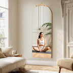 MISSDAY Vintage Baroque Full Length Mirror, Full Metal Frame Stand Up Retro - Image 3