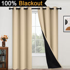 Yakamok Black 100% Blackout Curtains 84 Inches Long - Image 2