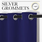 NICETOWN Navy Blue Blackout Curtains 102 inches Length - Image 2