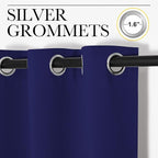 NICETOWN Navy Blue Blackout Curtains 48 inches Length - Image 2