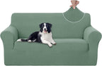 U-NICE HOME Oversized Stretch Loveseat Couch Cover, Cyan | 2 Cushion Sofa by U-NICEHOME