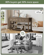 Karl home Console Table with 3 Drawers, Living Room - Image 3