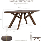 Furniture of America Nazaen VI 82.5" Mid-Century Modern Solid Wood Live Edge - Image 3