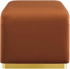 Modway EEI-6735-BRA-RUS Koda Performance Velvet Waterfall Ottoman, Brass Rust - Image 4