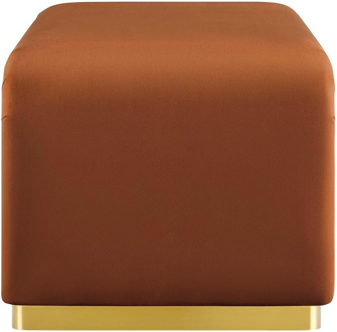 Modway EEI-6735-BRA-RUS Koda Performance Velvet Waterfall Ottoman, Brass Rust - Image 4