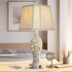 25'' Farmhouse Table Lamp for Living Room Bedroom, 2 USB Ports Vintage Rustic - Image 6