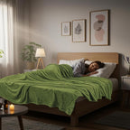 Utopia Bedding Fleece Blanket King Size Olive 300GSM Luxury Fuzzy Soft - Image 9